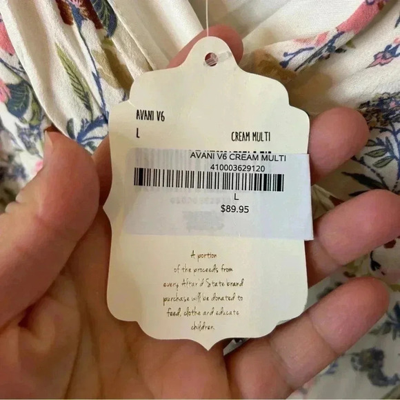 Altar'd State Avani Floral High Low Ruffle Maxi Long Dress Size Large - Picture 5 of 10